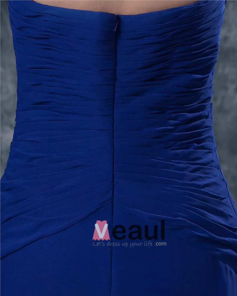 Kjaereste Gulv Lengde Blonder Chiffon Modre Av Bruden Spesielle Gjester Kjole