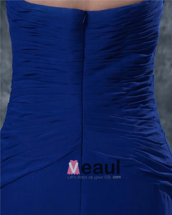 Kjaereste Gulv Lengde Blonder Chiffon Modre Av Bruden Spesielle Gjester Kjole