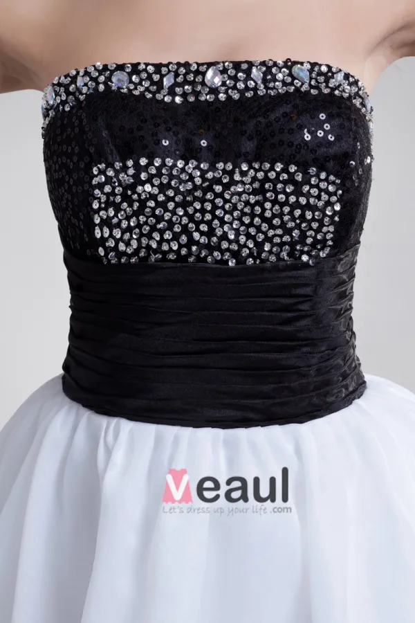 Organza Bez Ramiaczek Plisowane Mini Linke Kobiet Tanie Sukienki Koktajlowe