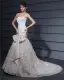 Bustier Longueur De Plancher De Broderie Dentelle Femme Robe De Mariée Sirène De Bowknot