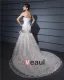 Bustier Longueur De Plancher De Broderie Dentelle Femme Robe De Mariée Sirène De Bowknot
