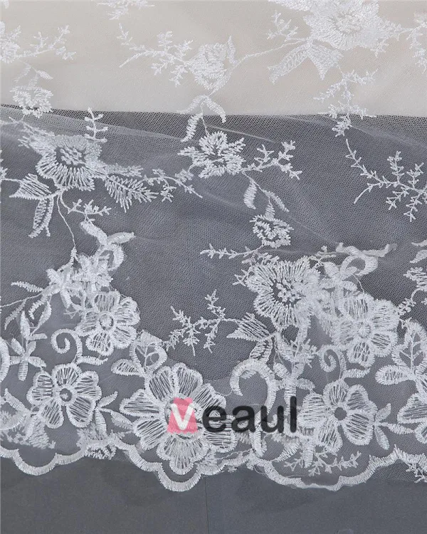 Bustier Longueur De Plancher De Broderie Dentelle Femme Robe De Mariée Sirène De Bowknot