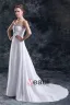 Taffetas Volants Etage Paillettes Longueur Sweetheart Robe De Mariée Fourreau