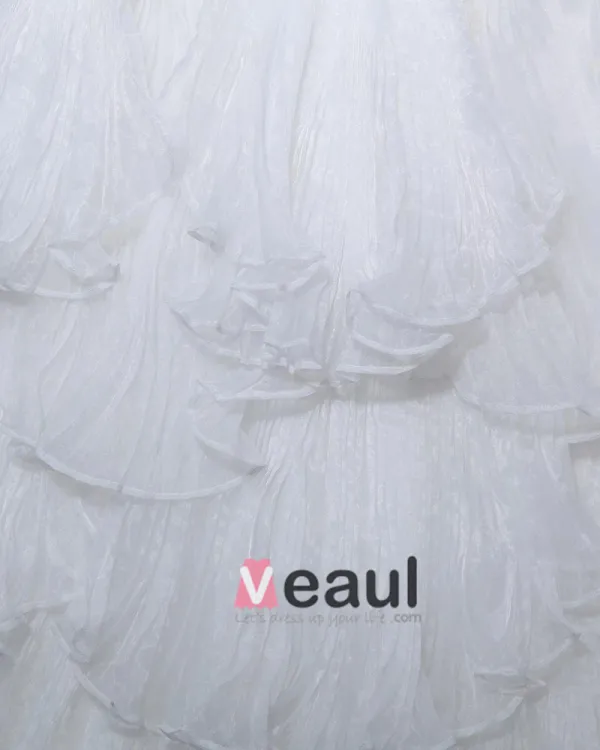 Mermaid Organza Strapless Satin Wedding Dresses
