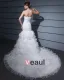 Mermaid Organza Strapless Satin Wedding Dresses