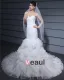 Mermaid Organza Strapless Satin Wedding Dresses