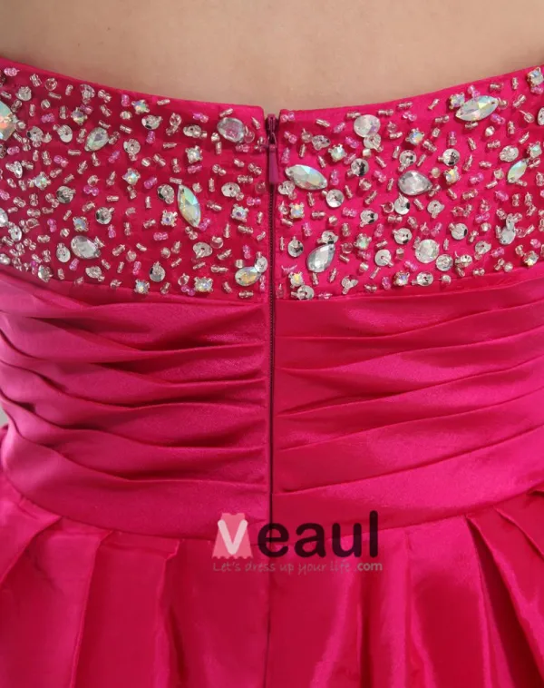 Chiffon Silke Gasbind Beading Kjaereste Ermelos Rygglose Ruffle Glidelas Knelange Lagdelt Cocktail Kjoler Festkjoler