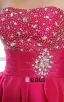Chiffon Silke Gasbind Beading Kjaereste Ermelos Rygglose Ruffle Glidelas Knelange Lagdelt Cocktail Kjoler Festkjoler