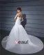 Strapless Pleated Floor Length Charmeuse Woman Mermaid Wedding Dress