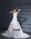 Strapless Pleated Floor Length Charmeuse Woman Mermaid Wedding Dress