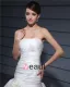 Strapless Pleated Floor Length Charmeuse Woman Mermaid Wedding Dress