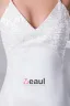 Charmeuse Elegant Perles De Courroie De Spaghetti Etage Longueur Robe De Mariée Robe De Mariage