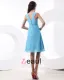 Robes De Demoiselle D'honneur De Belles Bretelles Spaghetti Empire Longueur Au Genou Mousseline Femmes