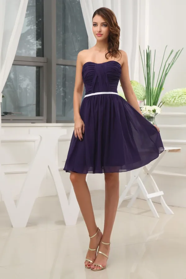 blue dress for baby girl Cap Sleeves Navy Blue Lace Chiffon Wedding Bridesmaid Dress Evening Dr main image 0