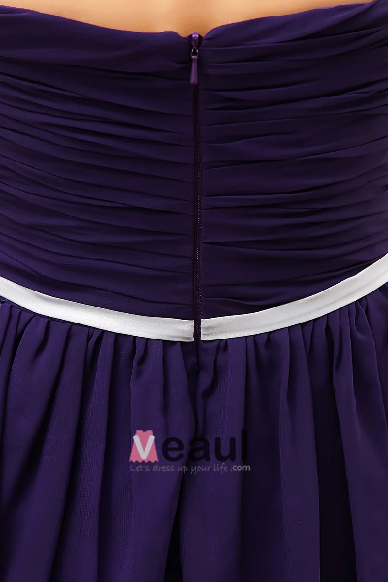 Chiffon Silke Kjaereste Knelange Brudepikekjoler