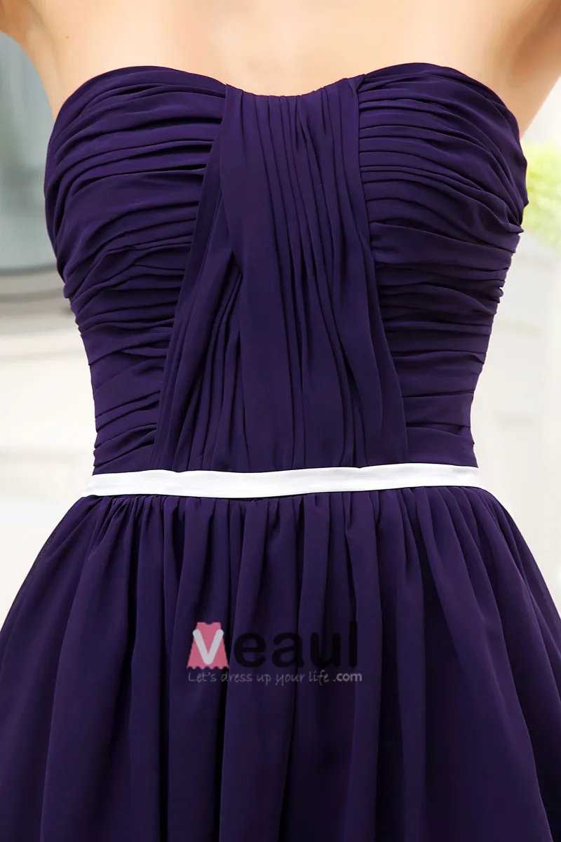 Chiffon Silke Kjaereste Knelange Brudepikekjoler