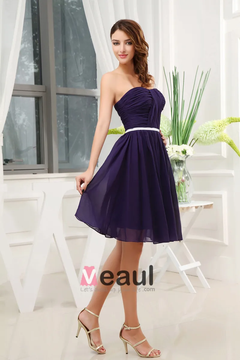 Chiffon Silke Kjaereste Knelange Brudepikekjoler