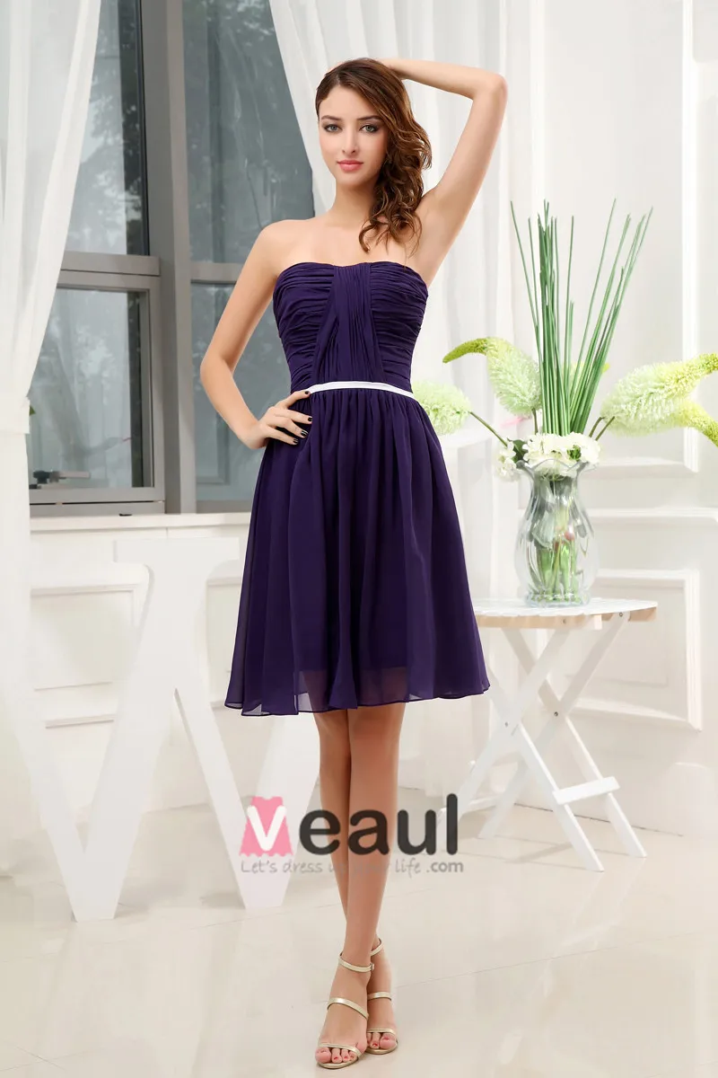 Chiffon Silke Kjaereste Knelange Brudepikekjoler