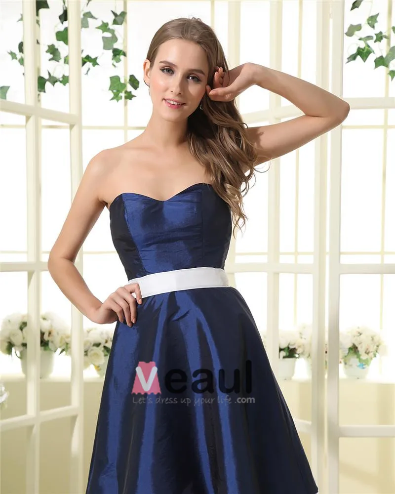 Stropplose Sash Kjaereste Knelange Brudepikekjoler