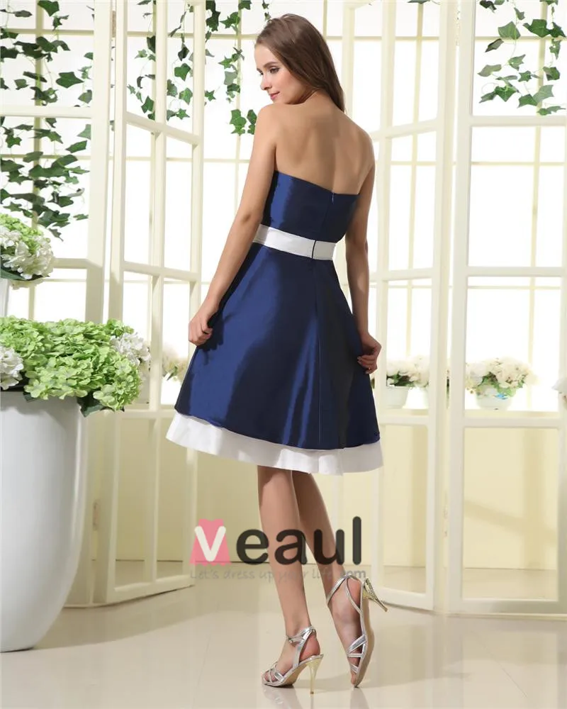 Stropplose Sash Kjaereste Knelange Brudepikekjoler