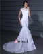 Bijou Broderie Etage Longueur Dentelle Femme Robe De Mariée Sirène