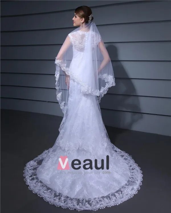 Bijou Broderie Etage Longueur Dentelle Femme Robe De Mariée Sirène