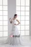 Taffeta Beading Ruffle V Neck Court Train Mermaid Wedding Dress