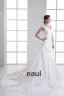 Taffeta Beading Ruffle V Neck Court Train Mermaid Wedding Dress