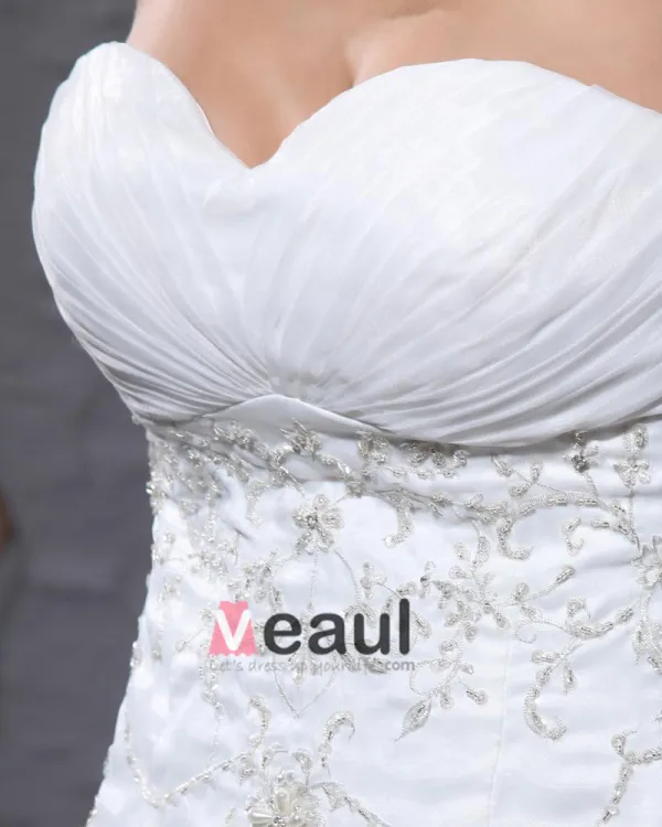 Yarn Sweetheart Applique Chapel Mermaid Bridal Gown Wedding Dresses