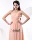 A-linje En Skulder Fotsid Satin Chiffon Brudepikekjoler