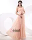A-linje En Skulder Fotsid Satin Chiffon Brudepikekjoler