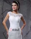 Elegant Yarn Charmeuse Applique Pleated Bateau Floor Length Mermaid Wedding Dress