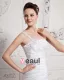 Ruffle Beaded One Shoulder Organza Court Mermaid Bridal Gown Wedding Dresses