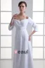 En Mousseline A Volants Perles Sur Le Sol Longueur Plisse Robe De Mariée Empire D'epaule