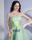 A Line Strapless Organza Short Mini Homecoming Dress
