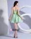 A Line Strapless Organza Short Mini Homecoming Dress