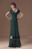 Chiffon Beads Ruffle V Neck Floor Length Mother Of The Bride Dress