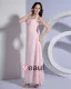 Solid Pleated Chiffon Halter Floor Length Bridesmaid Dresses
