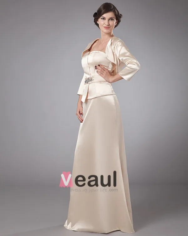 Portrait Floor Length Elastic Butyl Sewing Beads Pleated Special Guests Dresses