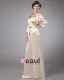 Portrait Floor Length Elastic Butyl Sewing Beads Pleated Special Guests Dresses