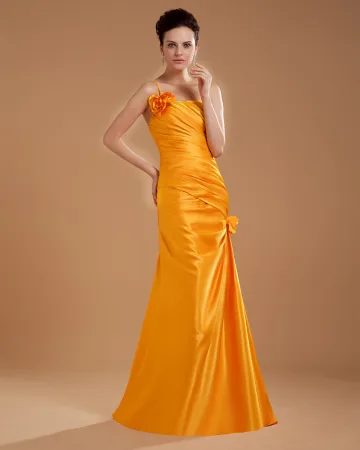 Une Fleur D Epaule Longueur De Plancher Meres De Robes De Mariée Invites
