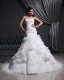Sweetheart-Neck 2080Organza Satin Tulle Pleat Mermaid Wedding Dress
