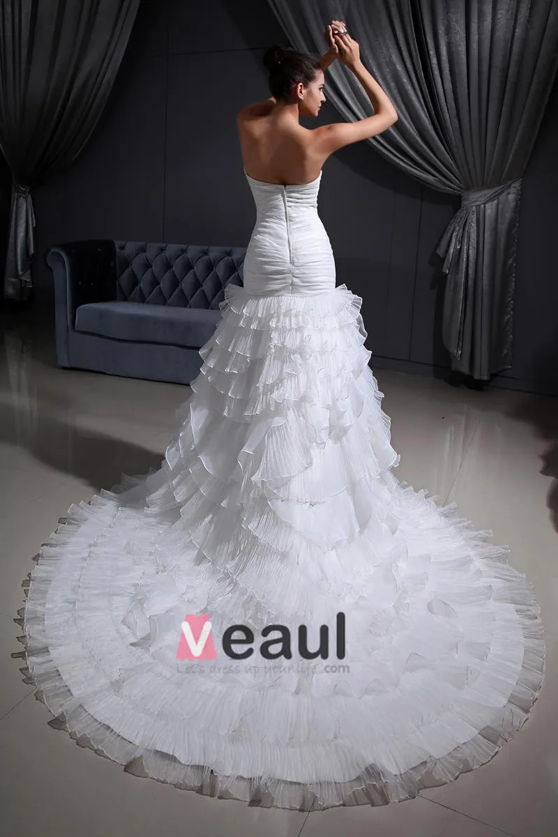 fitted lace wedding dress Off Shoulder Wedding Dress - Tulle Mermaid Wedding Gown main image 0