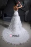 Sweetheart-Neck 2080Organza Satin Tulle Pleat Mermaid Wedding Dress