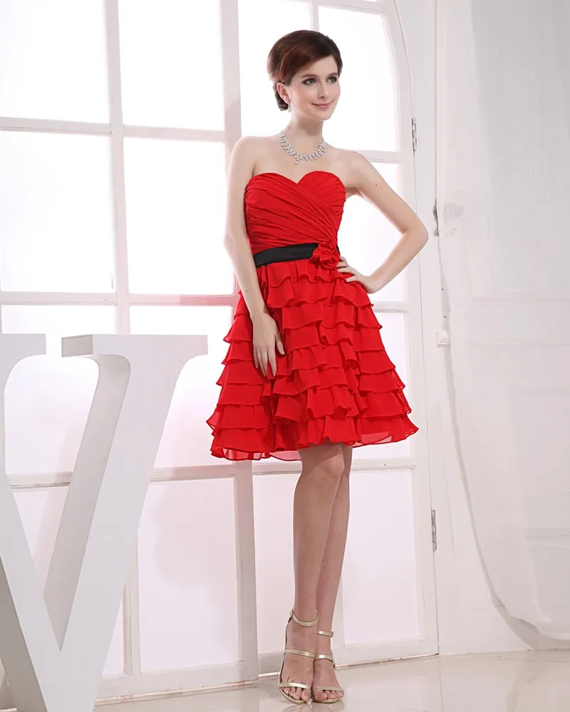 Chiffon Silke Satin Kjaereste Krusning Ermelos Rygglose Glidelas Ankel Lengde Lagdelt Brudepikekjoler