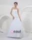 Satijn Organza Strapless Kralen Applique Ruches Zeemeermin Bruidsjurken Trouwjurken