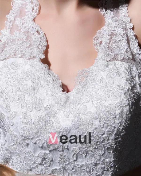 Licou Sans Manches Bouton Ceinture Applique Etage Longueur Dentelle Charmeuse Femme Robe De Mariée Sirène