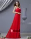 Chiffon Ruffle Shoulder Straps Floor Length Bridesmaid Dresses