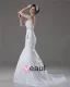 Elegant Beading Ruffles Strapless Floor Length Court Train Taffeta Mermaid Wedding Dress