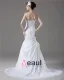 Elegant Beading Ruffles Strapless Floor Length Court Train Taffeta Mermaid Wedding Dress